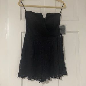 Francesca’s XS Black Lace Romper